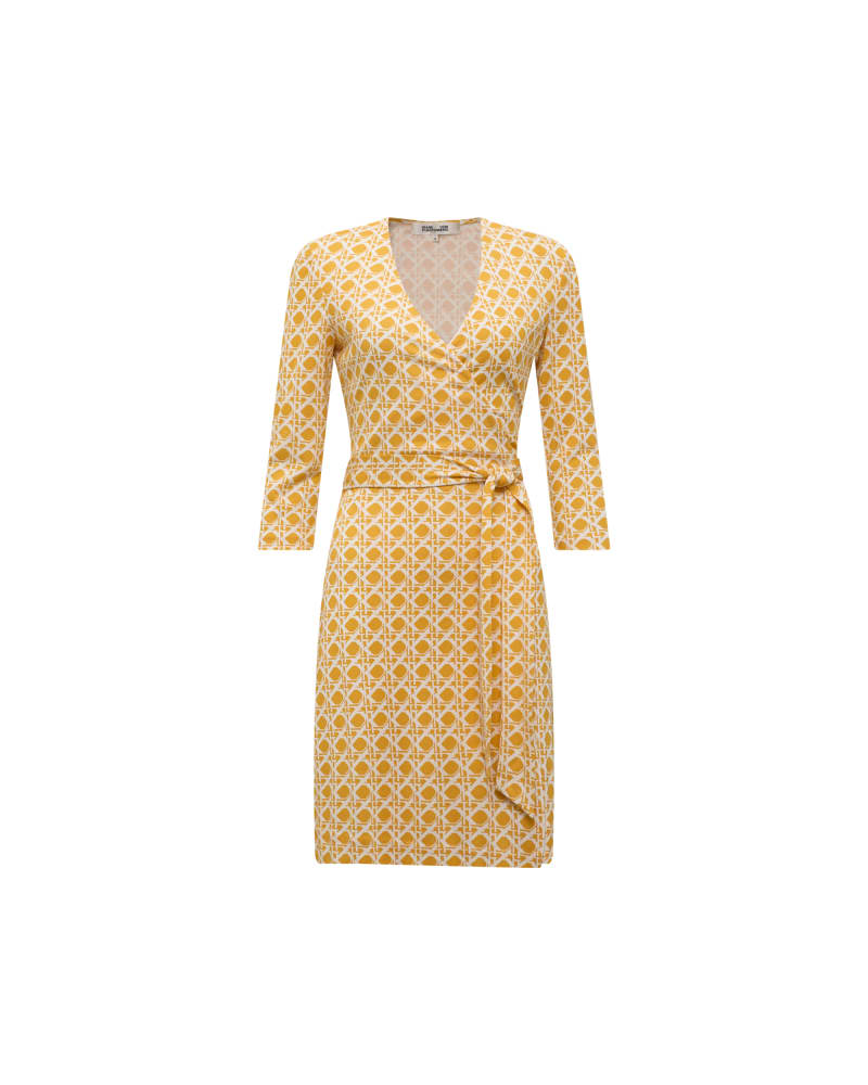 Front of a size XXL DVF NEW JULIAN TWO DRESS in ORANGE by Diane von Furstenberg. | dia_product_style_image_id:347145